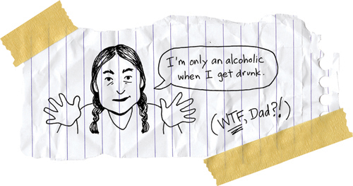 Cartoon from printed page 107 of the novel.