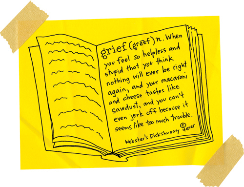 Cartoon from printed page 172 of the novel.